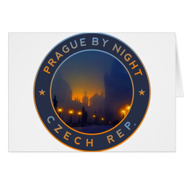 Cartão Praha da Noite (Frente Horizontal)