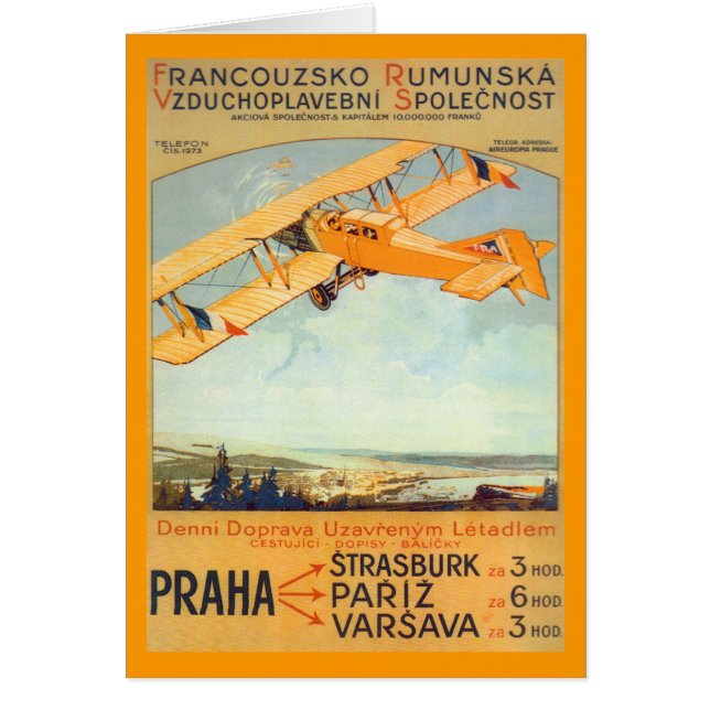 Cartão Praha ~ Franco Roumanie (Frente)