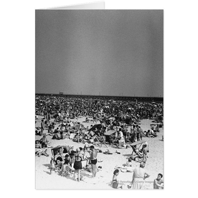 Cartão Praia aglomerada (Frente)