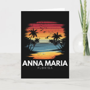 Cartão Praia Anna Maria Flórida Prancha de Surfe Surf Vin