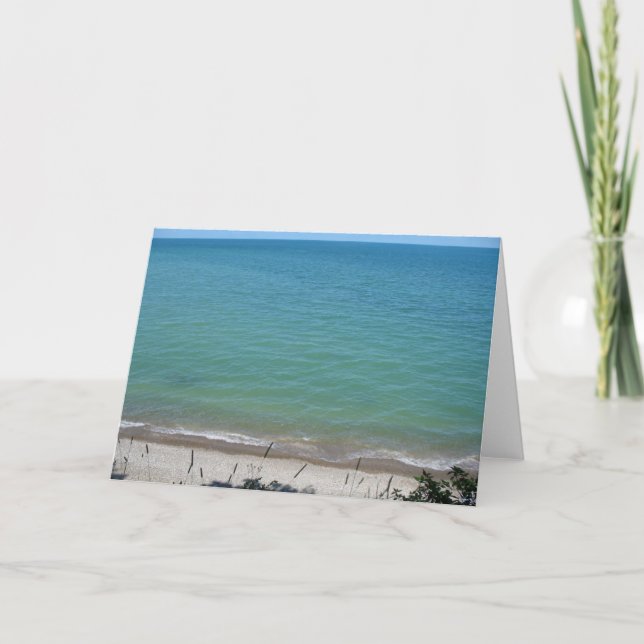 Cartão Praia clara ao céu (Frente)