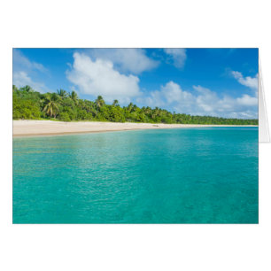Cartão Praia com palmeiras, Tonga