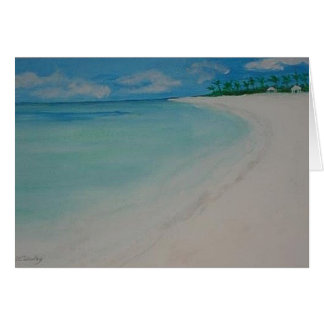 Cartão Praia da baía do banco de areia