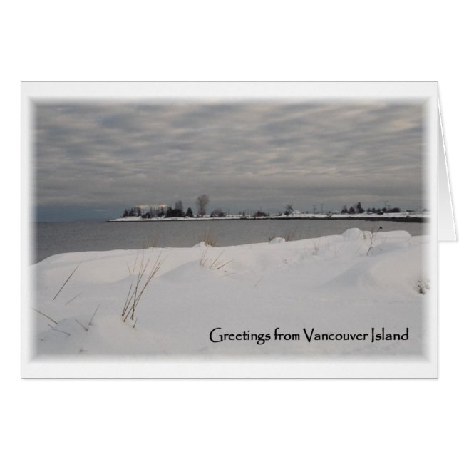 Cartão Praia da neve (Frente Horizontal)