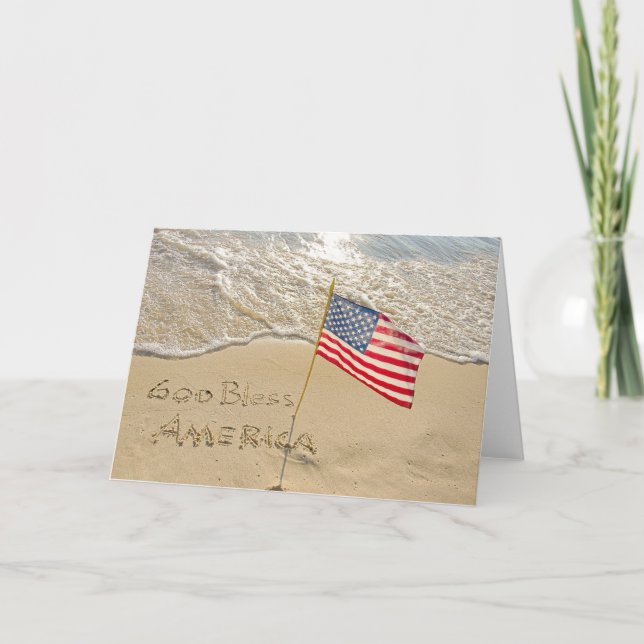 Cartão Praia de América dos deus abençoe (Frente)