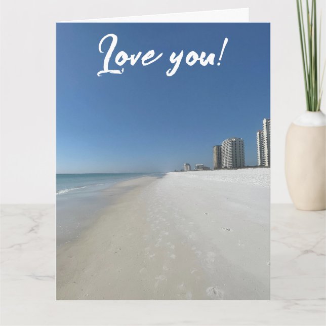 Cartão Praia de amor (Frente)