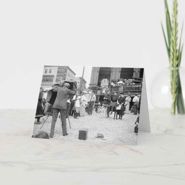 Cartão Praia de Atlantic City, 1890s (Frente)