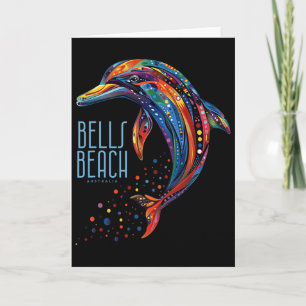 Cartão Praia de Bells Austrália Surfista Vintage Surf Ret