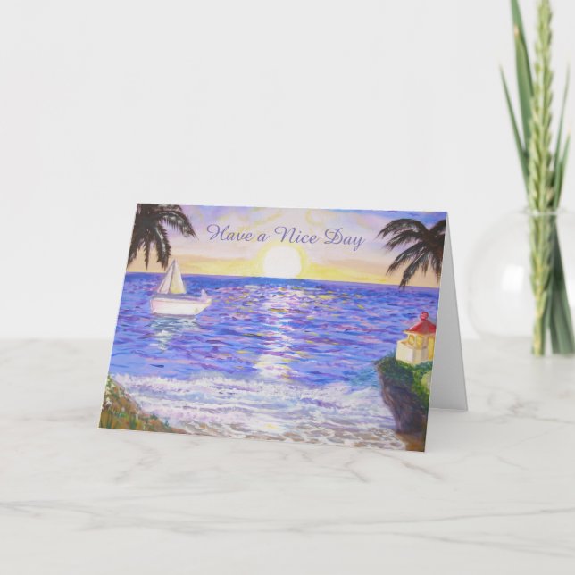 Cartão Praia de Bom Dia (Frente)