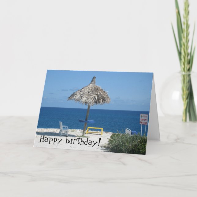 Cartão praia de Caribe (Frente)