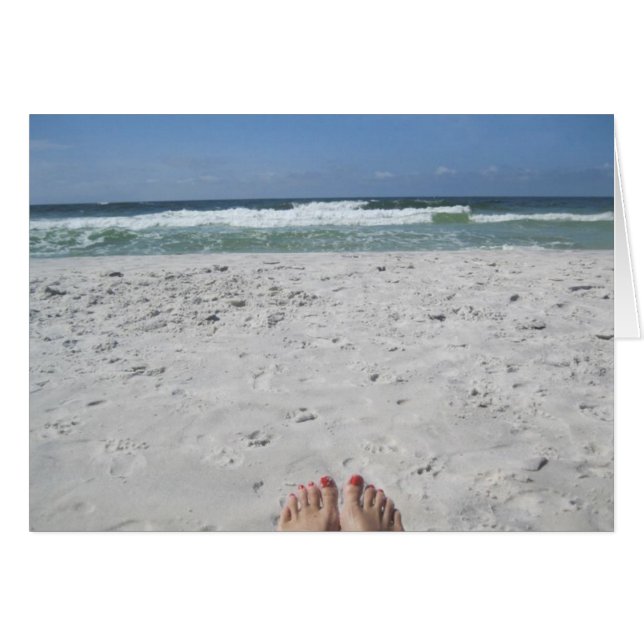 Cartão praia de cartas (Frente Horizontal)