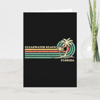 Cartão Praia de Clearwater Flórida Verão Vintage Férias e
