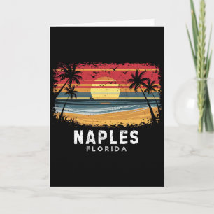 Cartão Praia de Naples Flórida Prancha de Surfe Praia