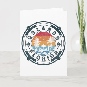 Cartão Praia de Orlando Flórida Férias de Verão Vintage S