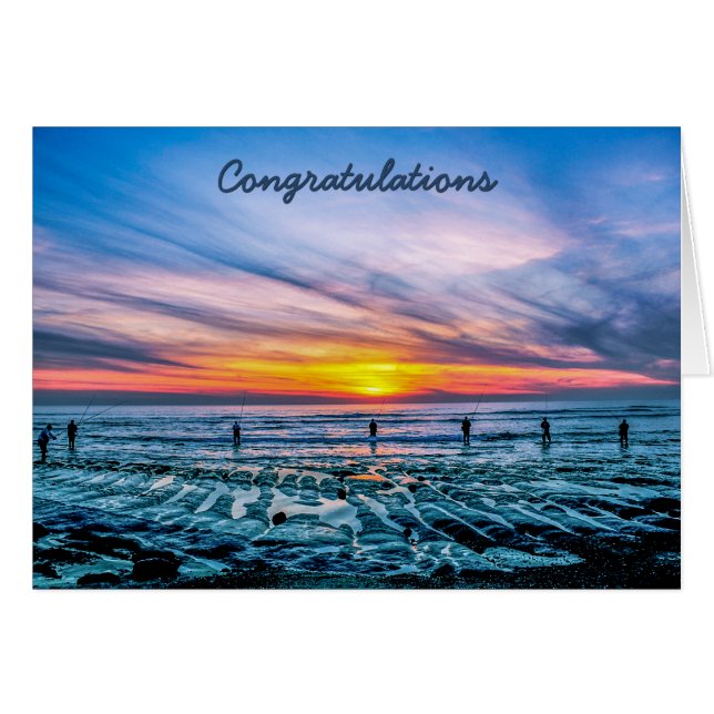 Cartão Praia de Pesca Aposentada (Frente Horizontal)