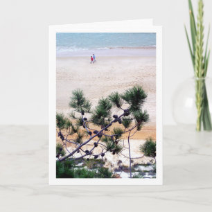 Cartão Praia de pinheiros portugueses