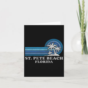 Cartão Praia de St. Pete Flórida Família Vintage Verão Fé
