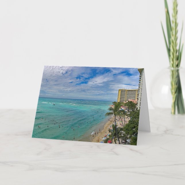 Cartão Praia de Waikiki (Frente)
