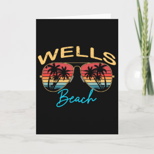 Cartão Praia de Wells Maine Homens Mulheres Souvenir Pran