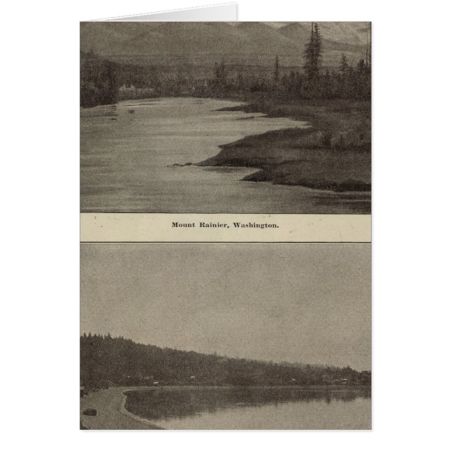 Cartão Praia do Mt. Rainier Steilacoom (Frente)
