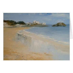 Cartão Praia e areia molhada