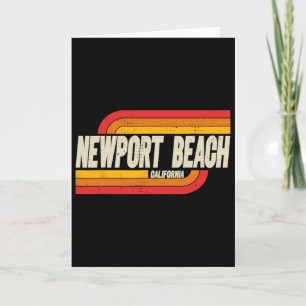 Cartão Praia Newport Califórnia Ca Cidade Vintage