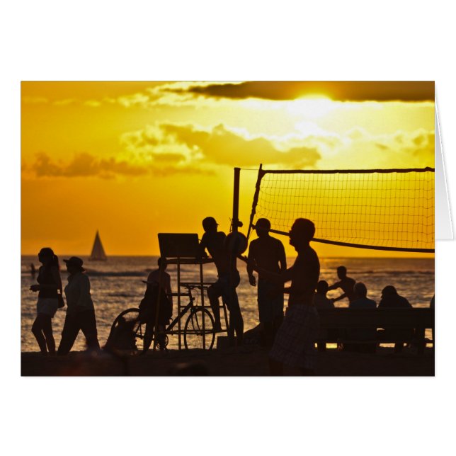 Cartão Praia no Sunset (Frente Horizontal)