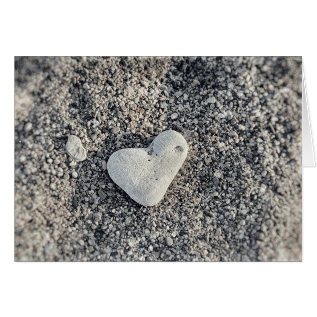 Cartão Praia Rock Heart Shapone Natural Rock Love (Frente Horizontal)