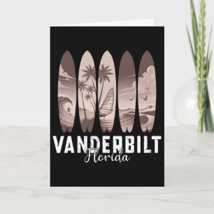 Cartão Praia Vanderbilt Flórida Surfboard Homens Mulheres