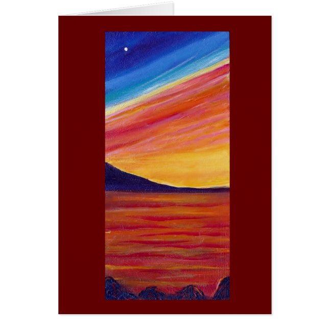 Cartão praia Vermelha Sunset (Frente)