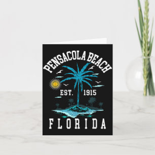 Cartão Praia Vintage Pensacola Flórida Retro FL Pôr do So