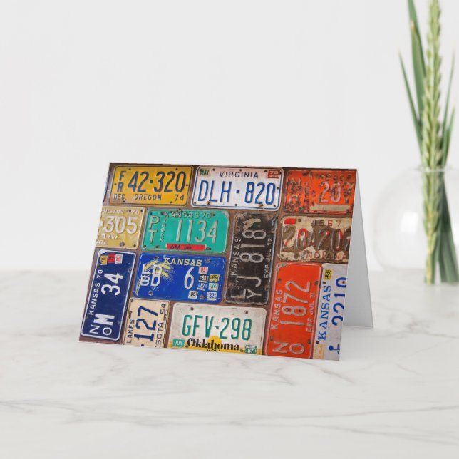 Cartão Prata de Licença Rusty (Frente)