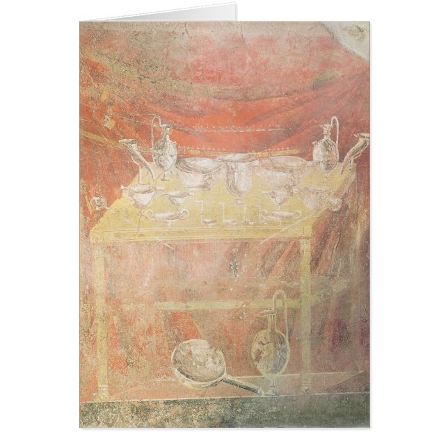 Cartão Pratas em uma mesa (Frente)