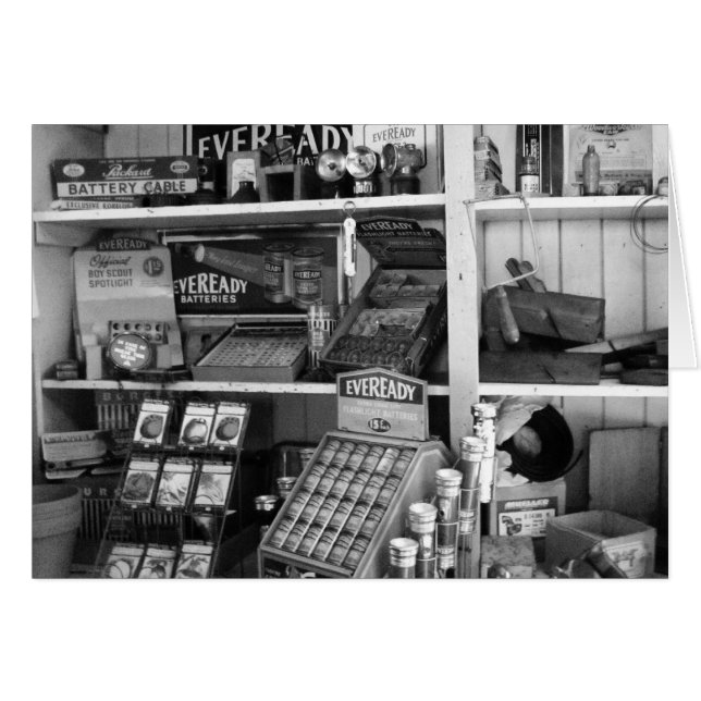 Cartão Prateleiras de armazenamento Vintage (Frente Horizontal)