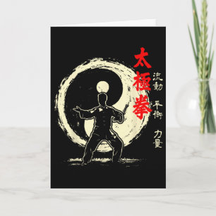 Cartão Prática de Artes Marciais de Meditação Tai Chi Yin