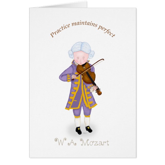 Cartão Prática Mantém Perfeito (Violino) (Frente)