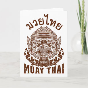 Cartão Praticante de Muay Thai Amante do Boxe Boxe Tailan