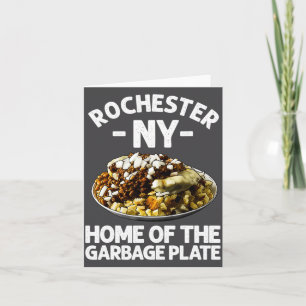 Cartão Prato de lixo engraçado Rochester Ny Presente lega