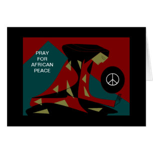 CARTÃO PRAY PARA A PAZ AFRICANA