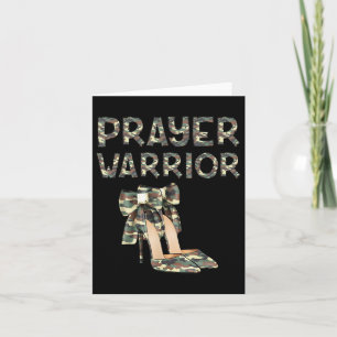 Cartão Prayer Guerreiro Camo High Heels Arco Fé Deus Jesu