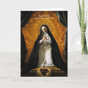 Cartão Prayer To The Sacred Heart Of JESUS