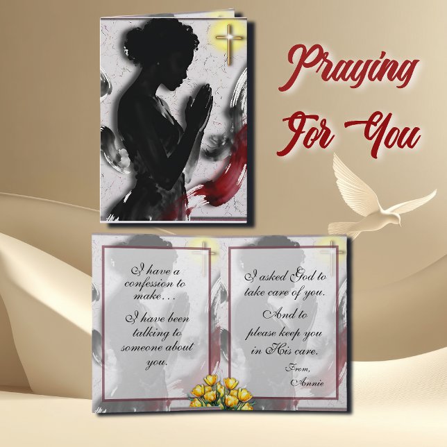 Cartão Praying For You Encouragement (Encouragement Greeting Card)
