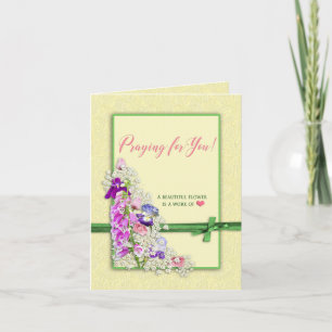 Cartão Praying for you - Garden Flowers - Note Card