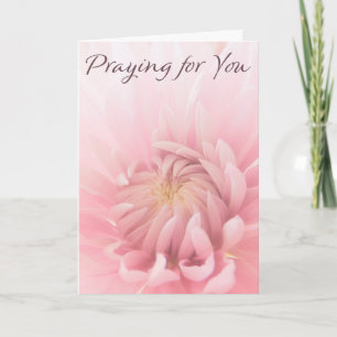 Cartão Praying for You Greeting Card Pink Flower