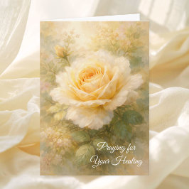 Cartão Praying for Your Healing Christian Sympathy