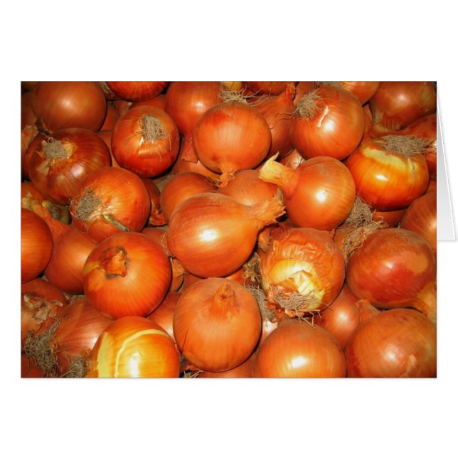 Cartão Prazer da cebola (Frente horizontal)