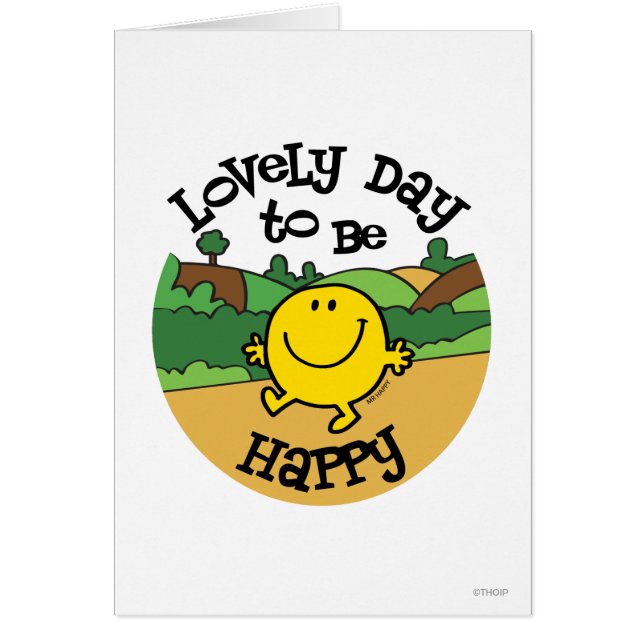 Cartão Prazer Em Ser O Sr. Happy (Frente)