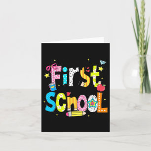 Cartão Pré-Disquete De Volta À Escola Feliz Primeiro Dia
