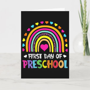 Cartão Pré-escola De Volta à Escola Feliz Primeiro Dia De