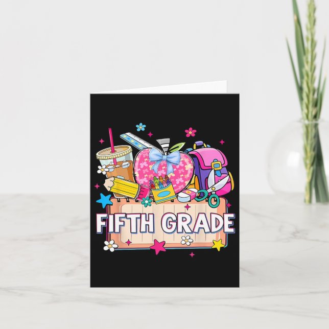 Cartão Pré-Suprimentos Quinto Grau Feliz Dia Passado Da E (Frente)